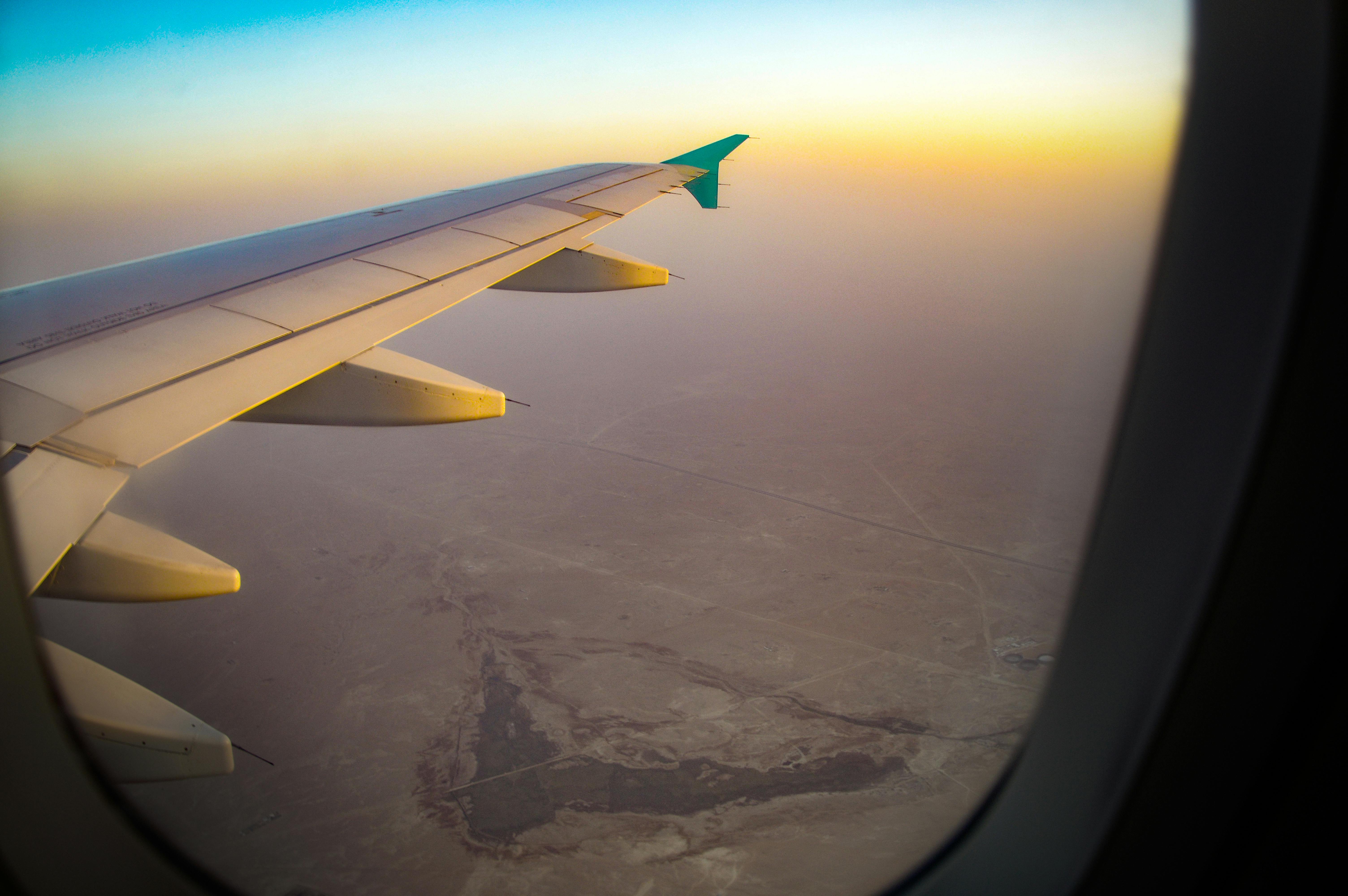 Free stock photo of above, aircraft wing, heaven