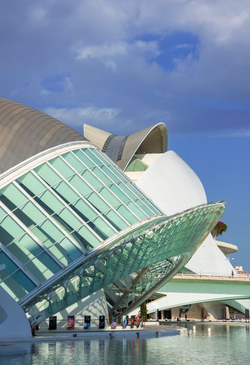 Free Contemporary architectural designs at City of Arts and Sciences, Valencia. Stock Photo