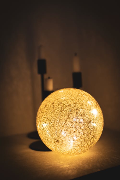 Photo of a Round Ball with Lights Inside