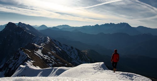 Imagine de stoc gratuită din alpinism, alpinist, fundal de iarnă