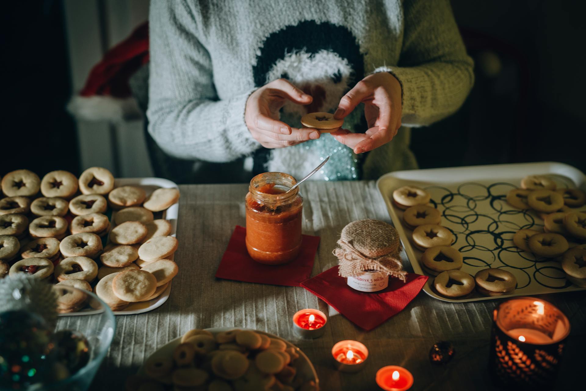 Photo of a Jar with Jam Near Biscuits