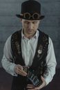 An Illusionist Shuffling a Deck of Cards
