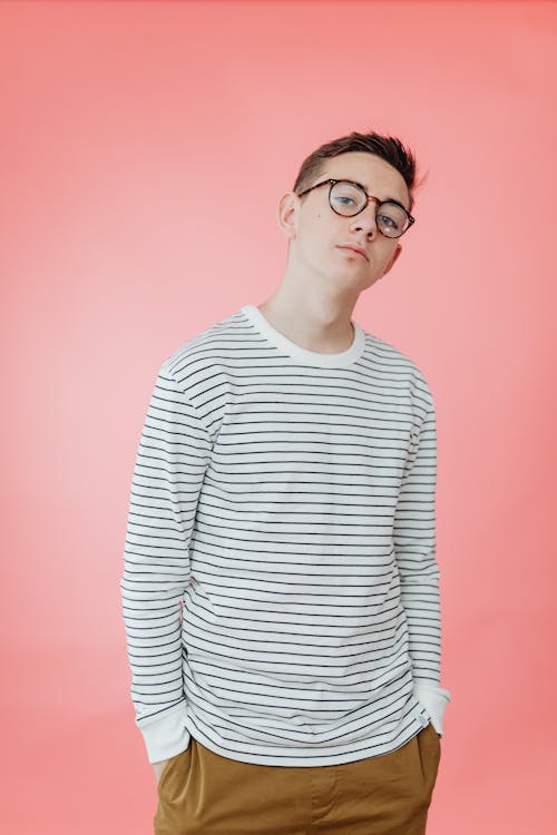 Man in Striped Sweater