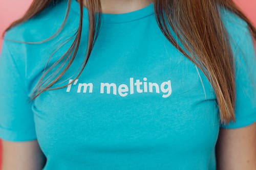 Free A Blue Shirt with a Phrase Stock Photo