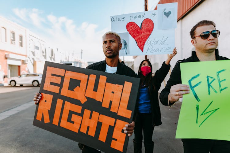 People Protesting On The Street