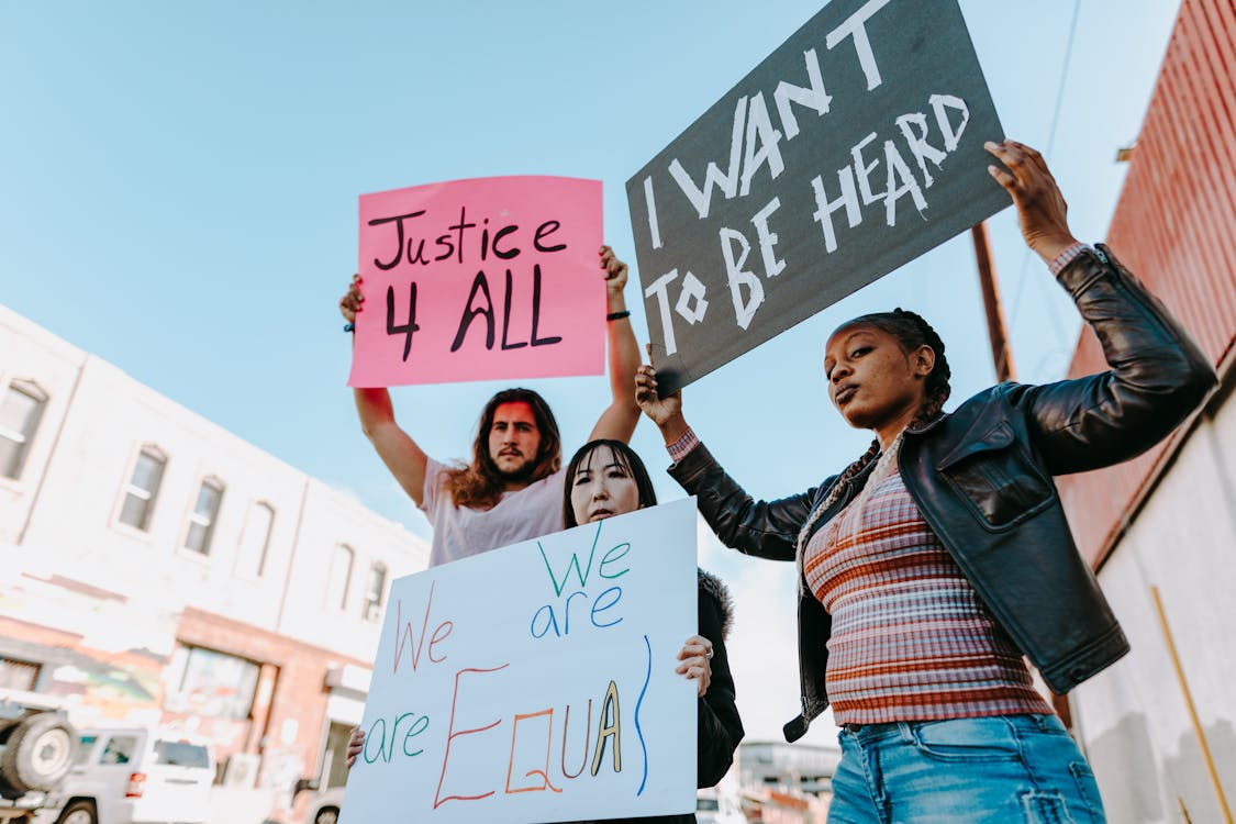 People Holding Human Rights Placards · Free Stock Photo