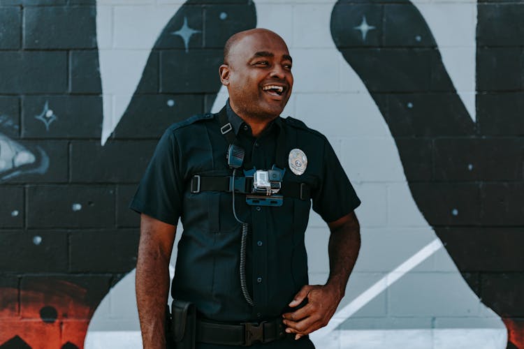 A Policeman Laughing 