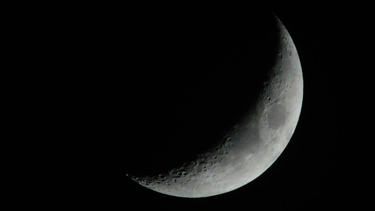 Free stock photo of half moon, night sky