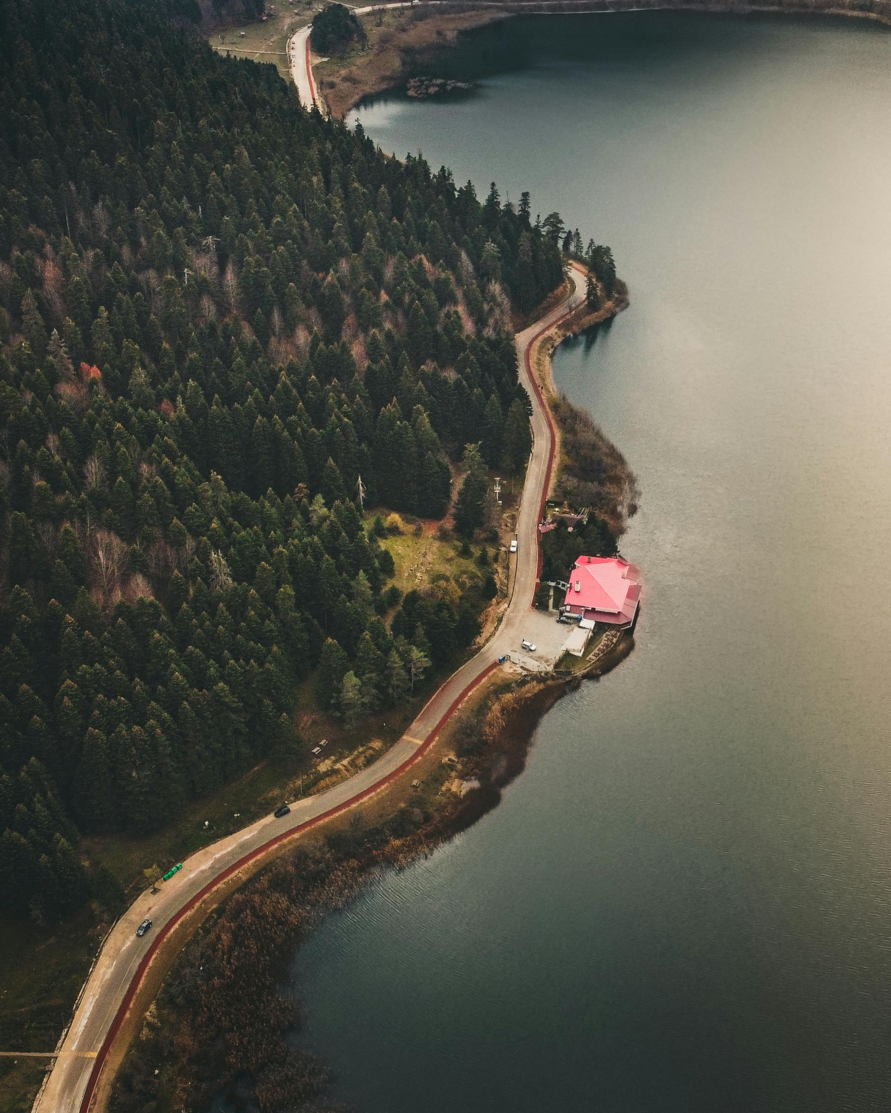 road near a body of water