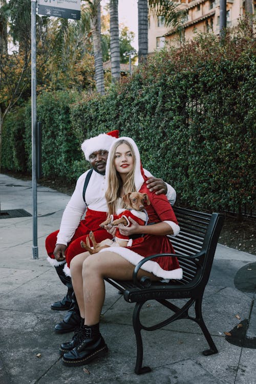 A Couple Sitting on Bench