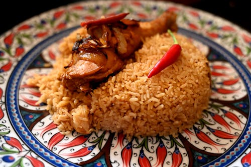 Foto profissional grátis de alimento, arroz, chili