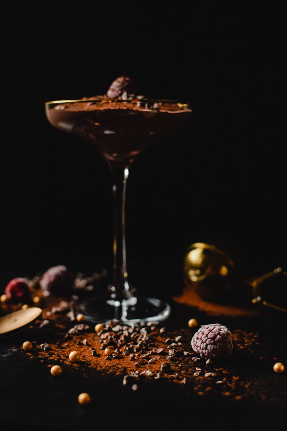 Sfeerfoto: Chocolademousse in een glas
