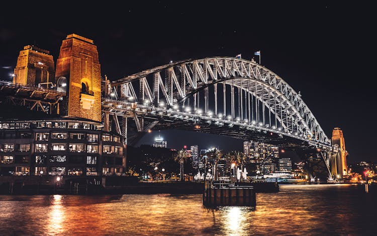 Sydney Harbour Bridge During Night Time