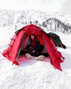 Man Inside a Tent