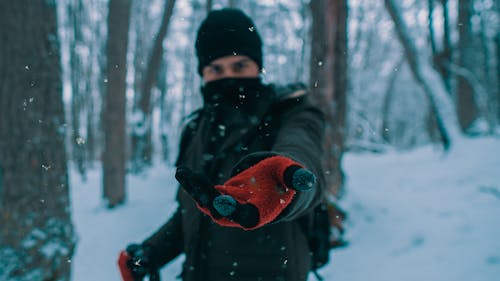 Ingyenes stockfotó egy segítő kéz, elérve, havazás témában Stockfotó