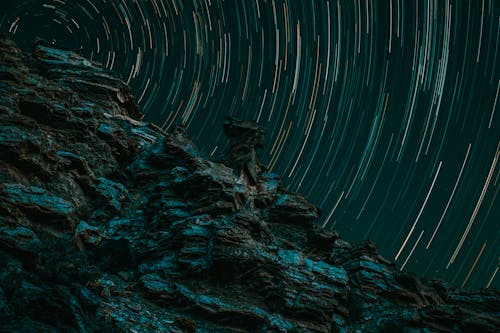 Long Exposure Astrophotography of a Starry Sky