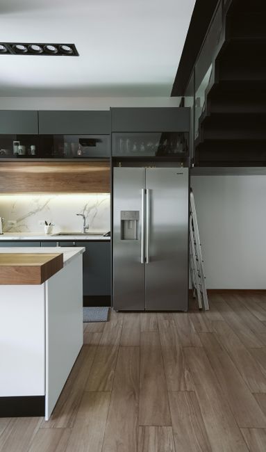 modern kitchen refrigerator decor organization