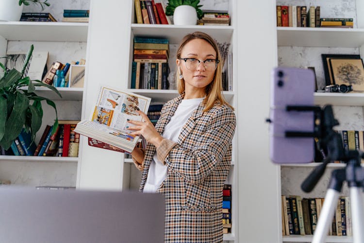 Woman Teaching On Online Classes