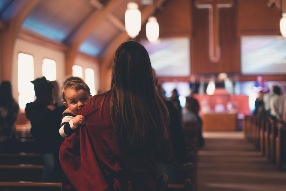 mother praising toddler