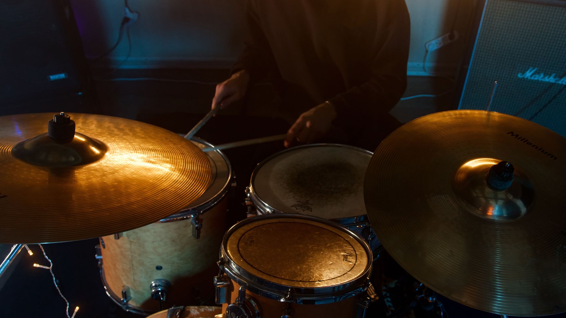 Person Playing Drums