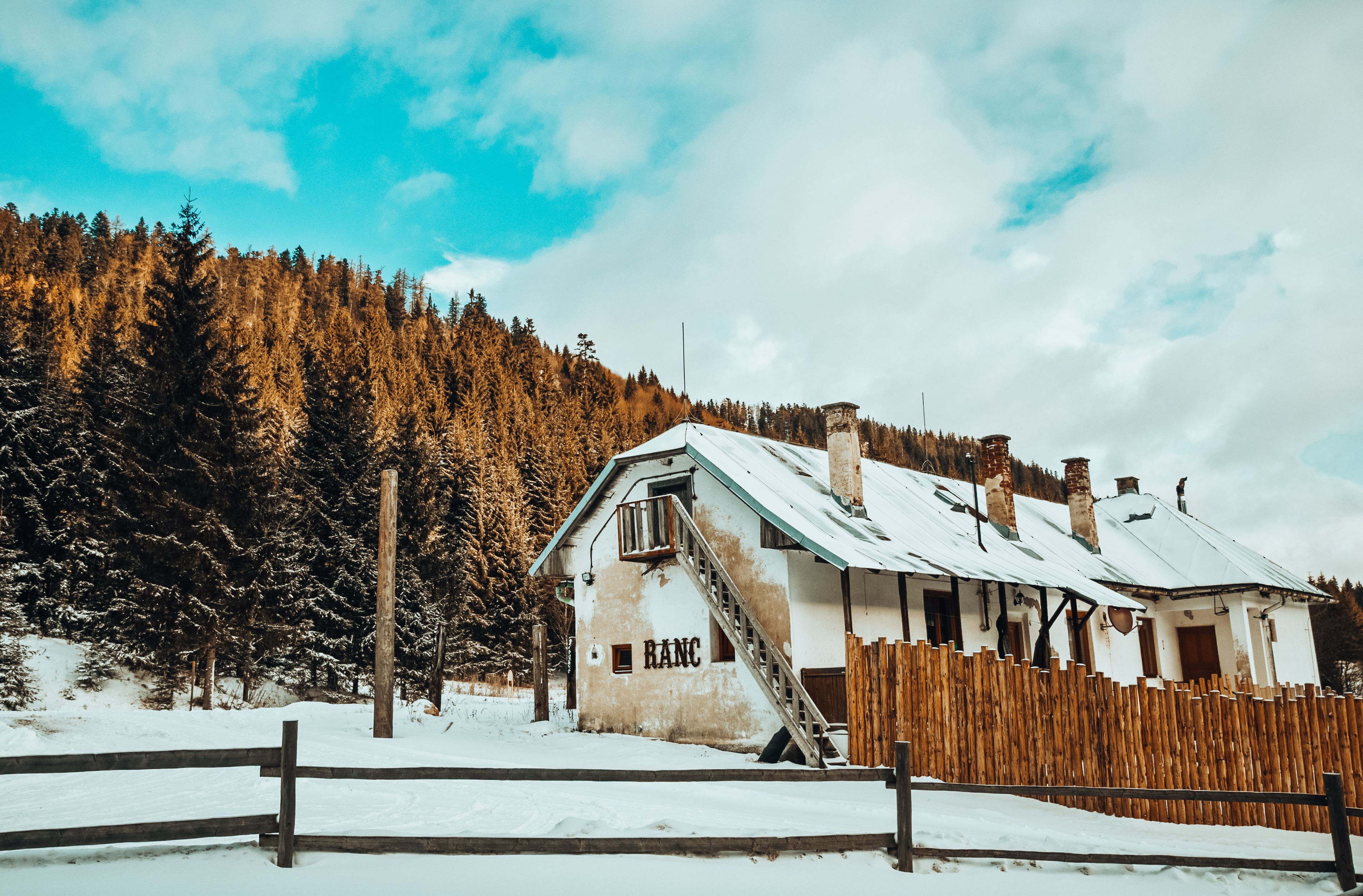 Photo of a Ranch on a Snowy Day · Free Stock Photo