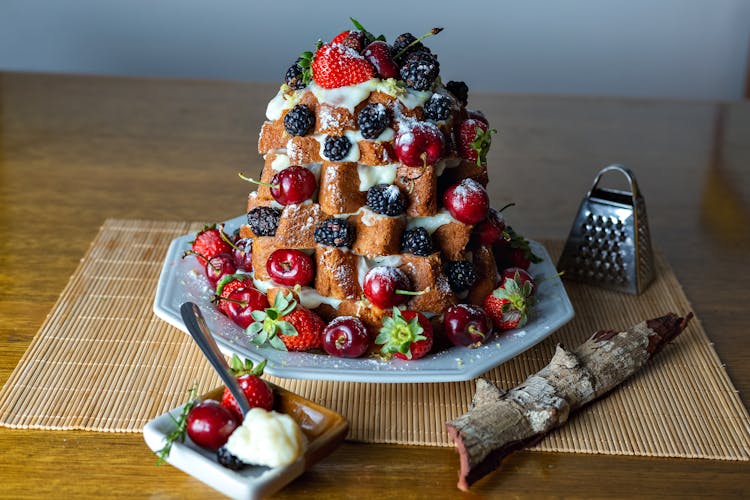 Close-up Of An Italian Christmas Cake