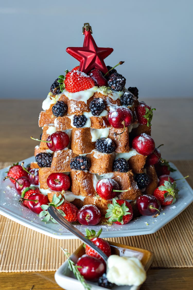 Close-up Of An Italian Christmas Cake