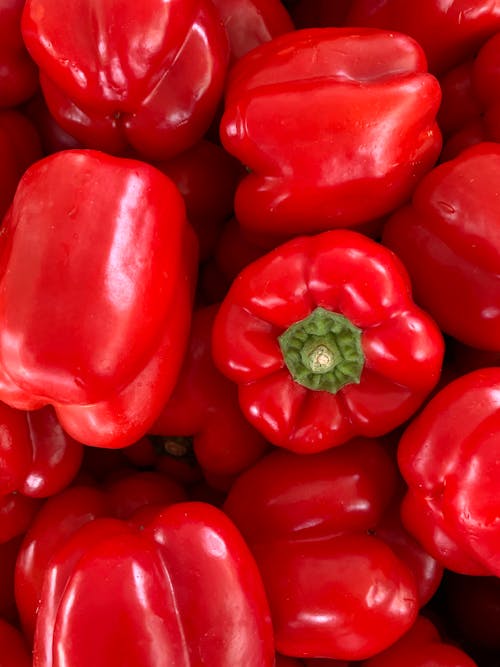 Free Close-up of Red Bell Peppers Stock Photo