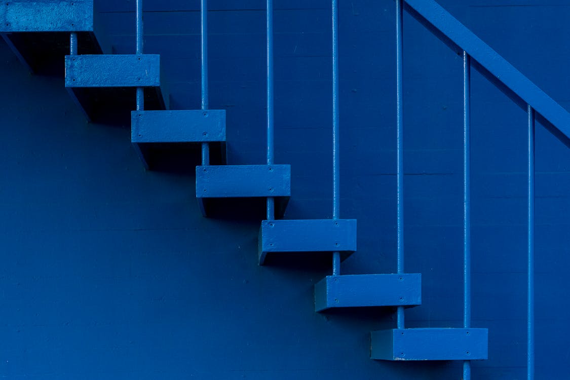 Free stock photo of blue, monochrome, railing