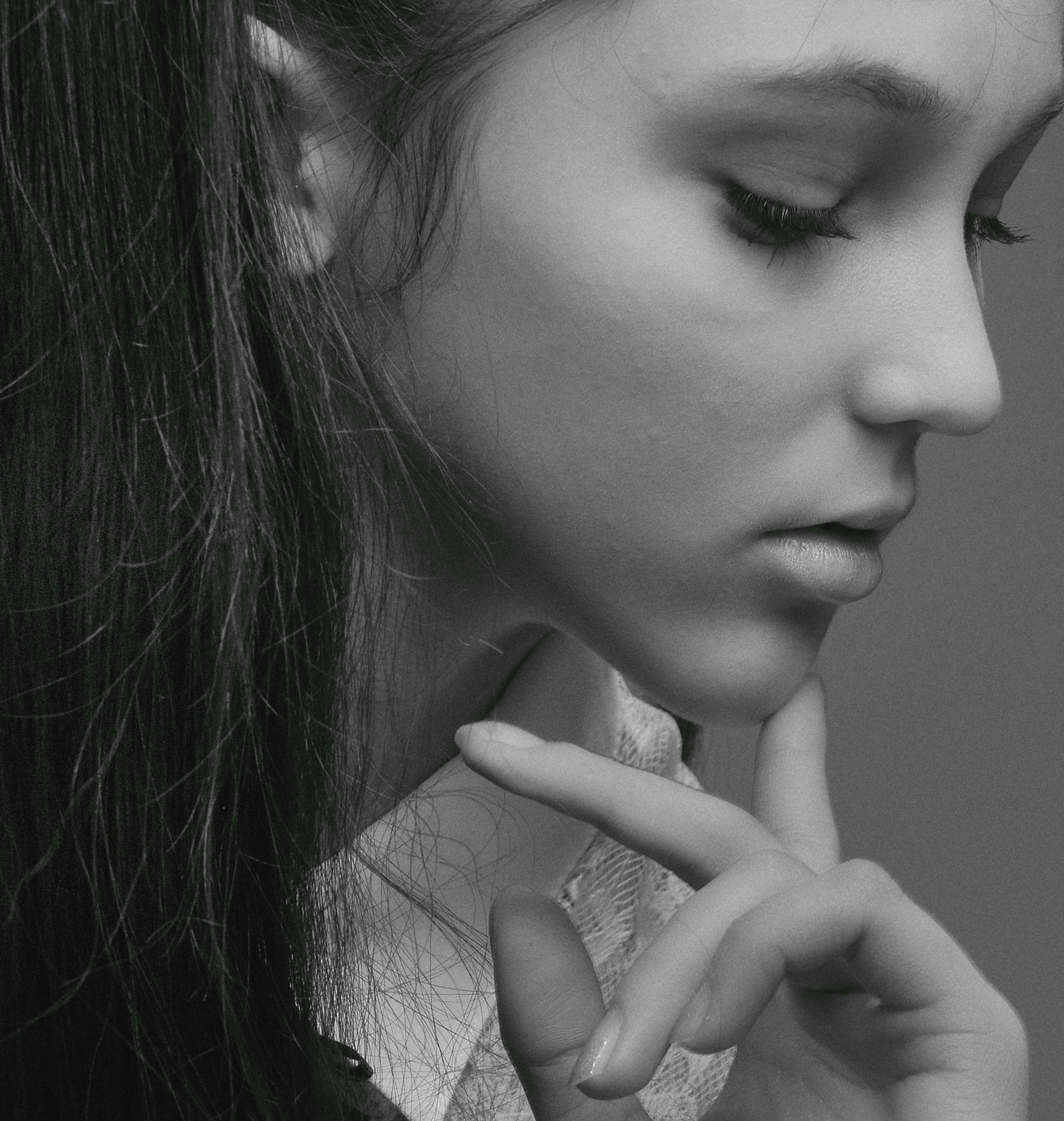 Profile of a Beautiful Girl - Free Stock Photo by Alexander Krivitskiy on