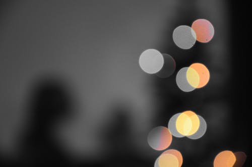 Free Gray and Yellow Bokeh Lights Stock Photo