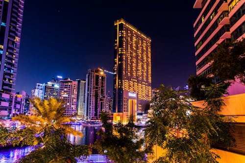 High-Rise Buildings at Night