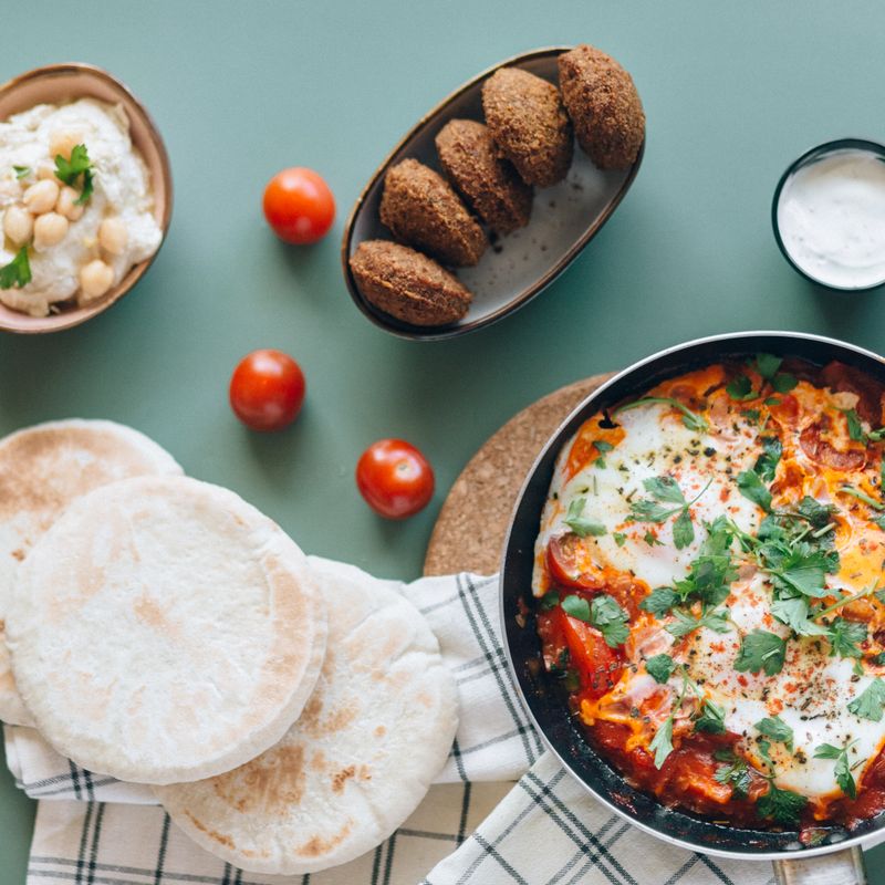 Eid Halloumi and Herb-Stuffed Mini Pita Breads