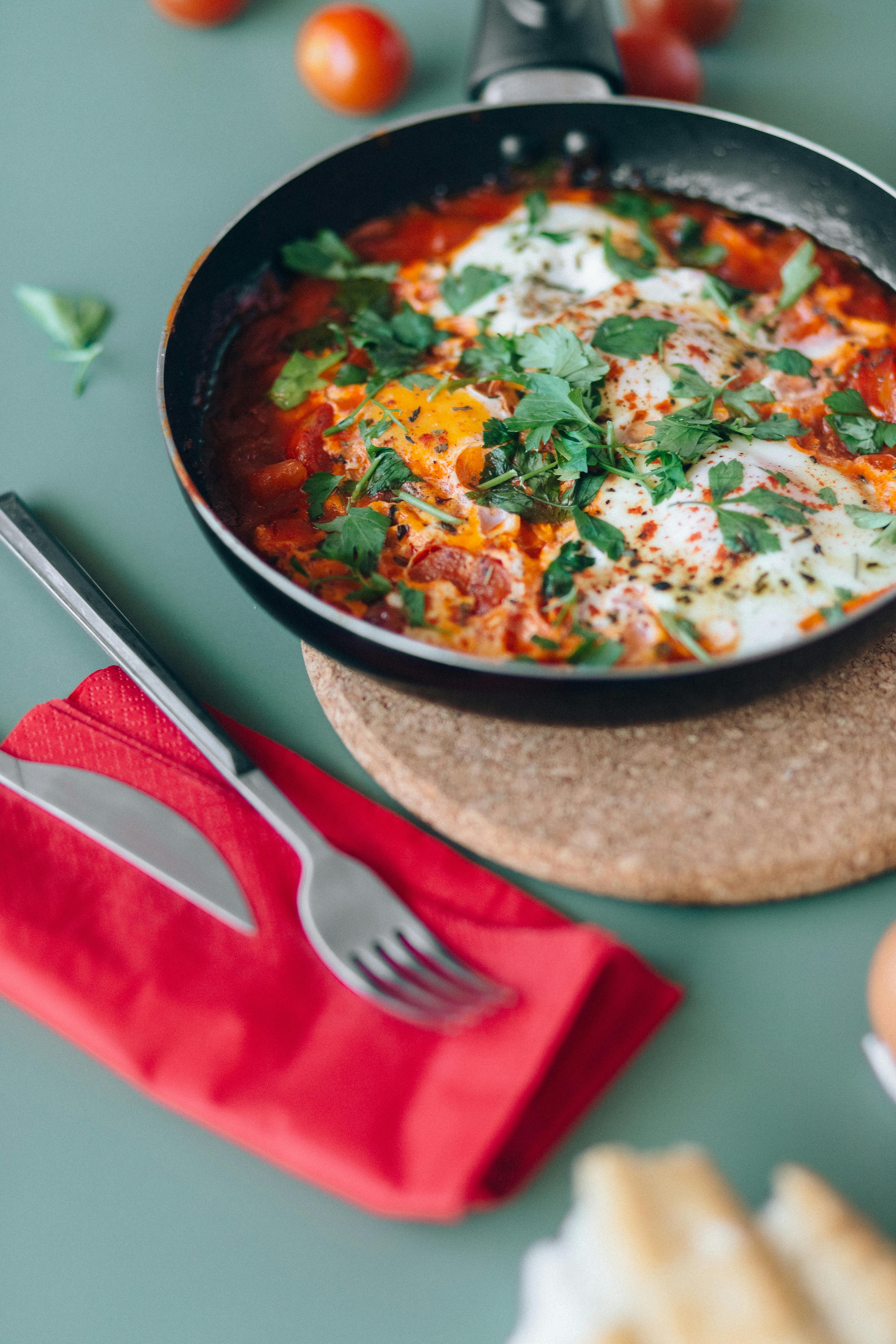 shakshouka on a pan