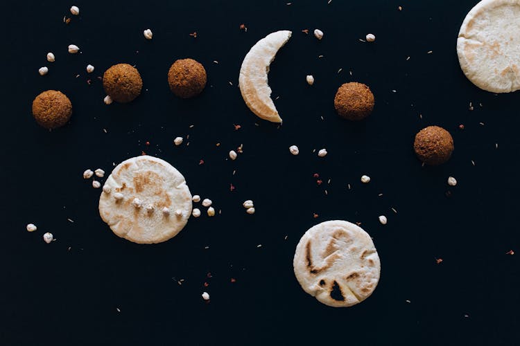 White And Brown Round Fruits