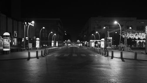 Free stock photo of night, podgorica, street