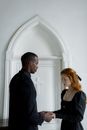 A Man Praying with a Woman