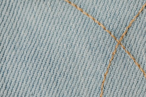 Close-Up Shot of a Denim Textile