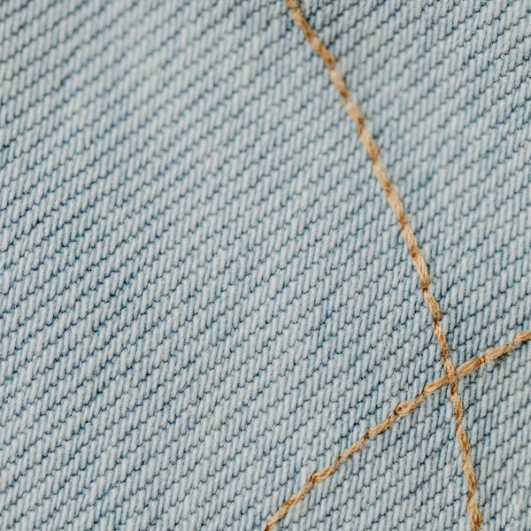 Macro view of stitching on fabric