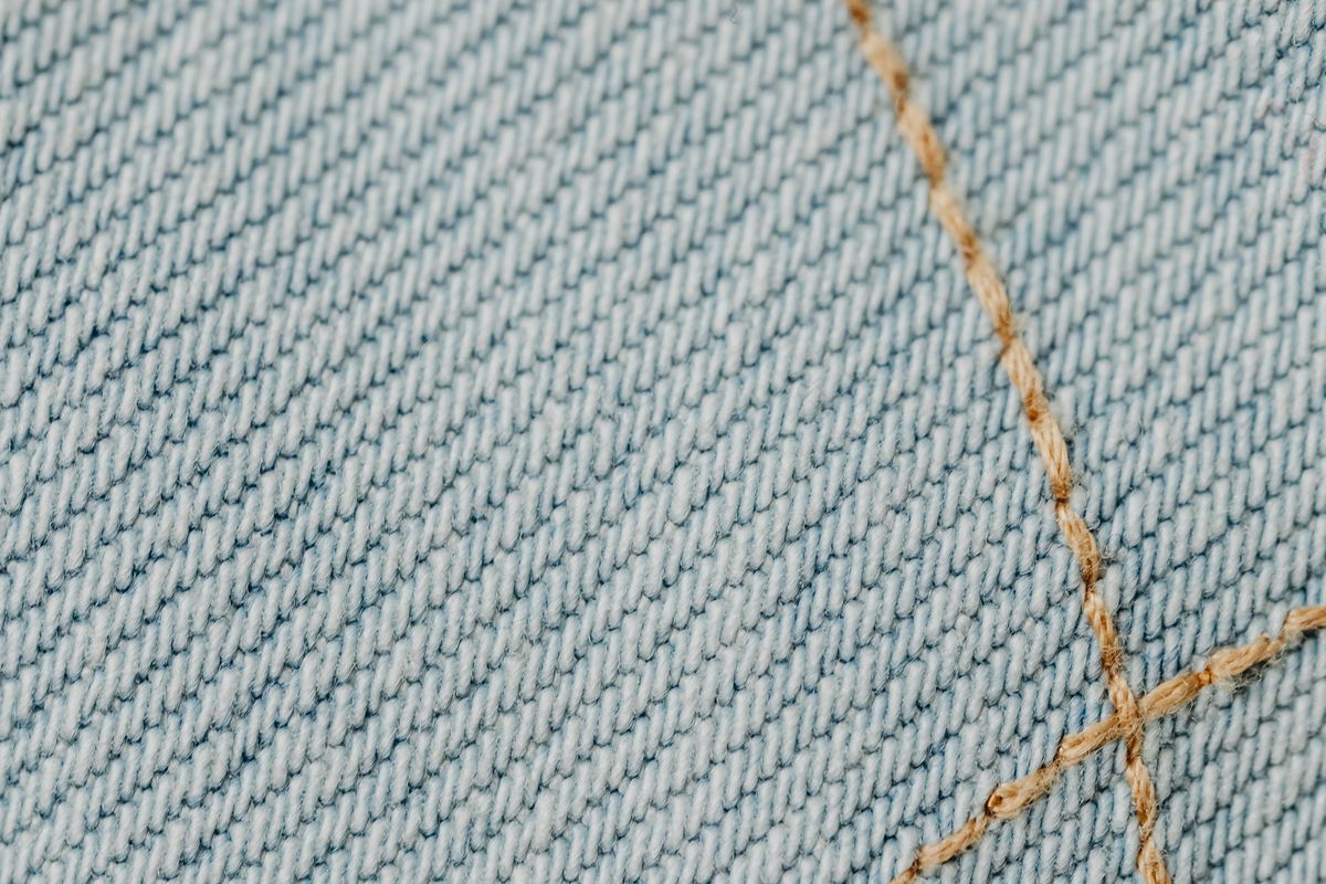 Macro stitching on performance fabric