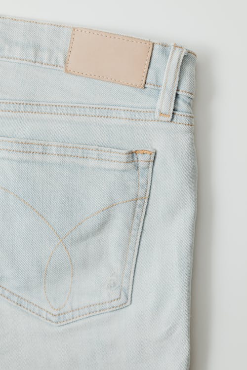 Free A Close-Up Shot of a Denim Pants Stock Photo