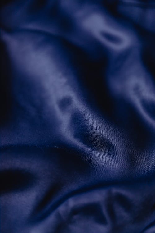 A Blue Satin Fabric
