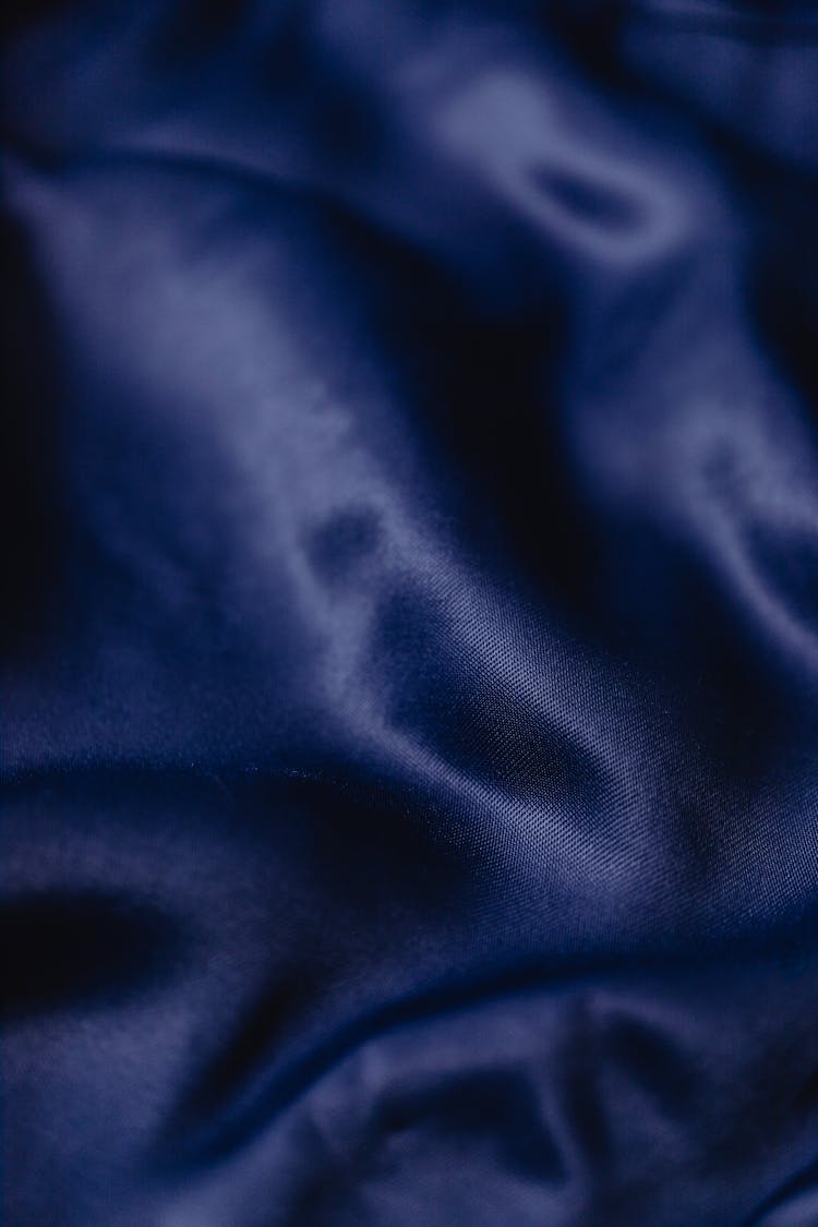 A Blue Satin Fabric