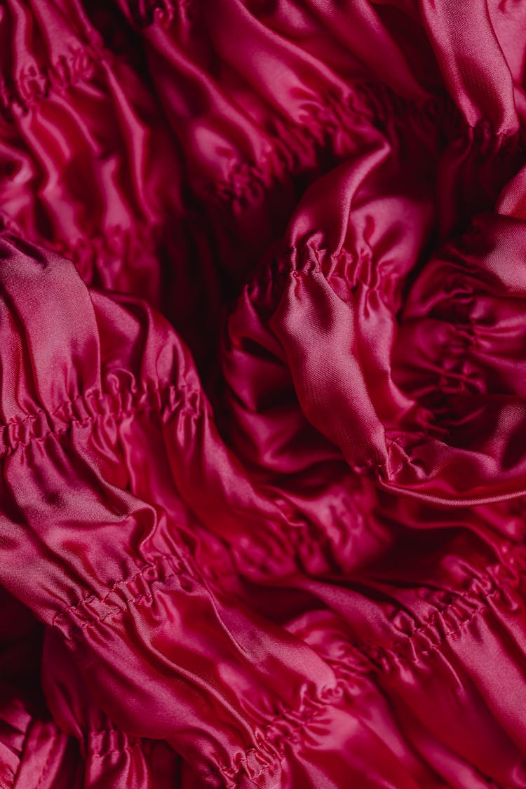 A Red Satin Fabric