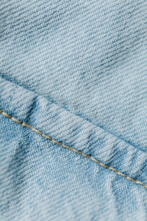 Close-Up Photograph of Denim Textile