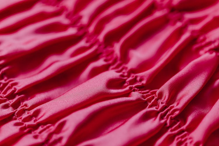 Close-Up Shot Of A Magenta Fabric