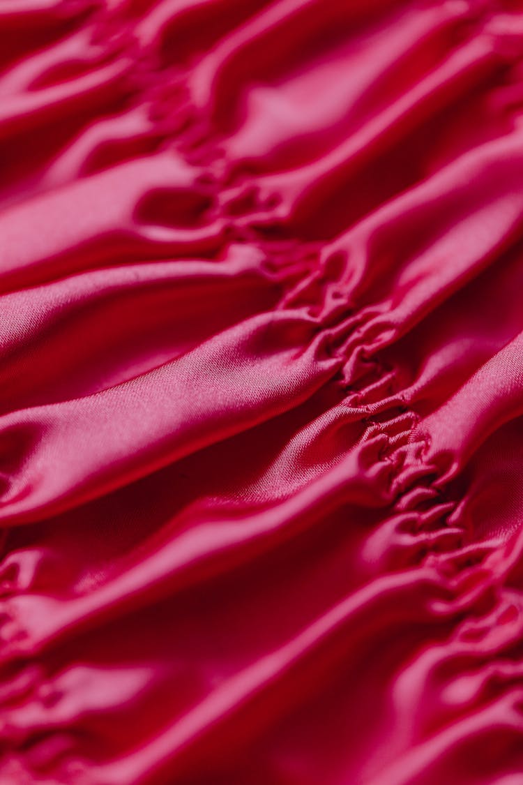 A Red Satin Fabric