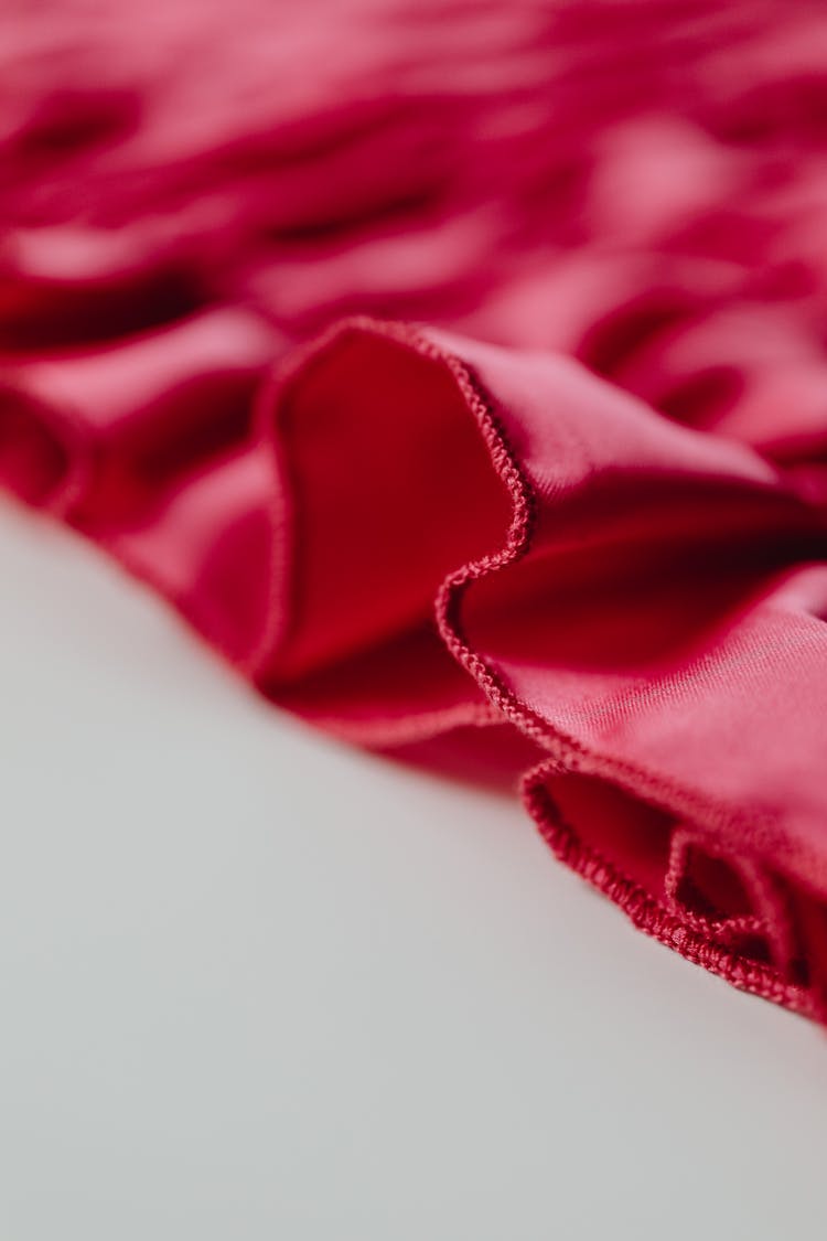 A Red Ruffle Fabric