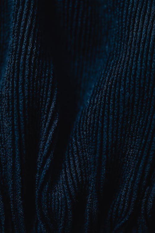 Close-up of a Navy Corduroy Fabric 