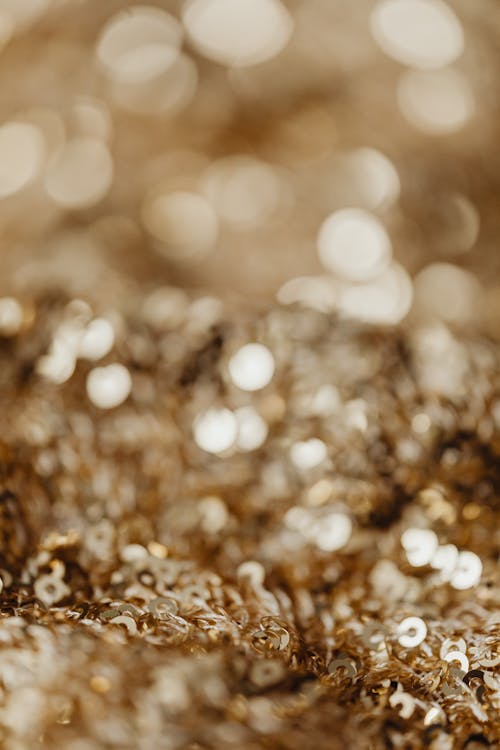 Gold Sequins on a Fabric 